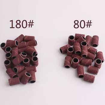 100 шт., шлифовальное кольцо с песком, износостойкое, тонкое качество изготовления, прочная электрическая дрель для ногтей, шлифовальное кольцо с песком для маникюрного салона 180