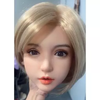 100% Силиконовая голова Стандартный парик Подходит для тела секс-куклы 130-180 см 2 способа крепления Секс-игрушки Манекены Силиконовые головы GJ031