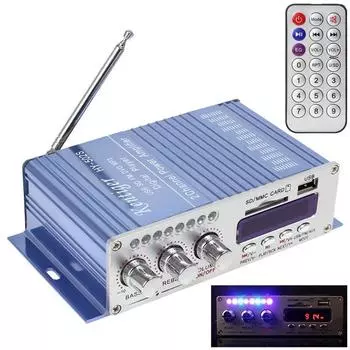 100 Вт мощность USB HiFi стерео 2-канальный усилитель автомобильный MP3 FM аудиоплеер мини-топ None