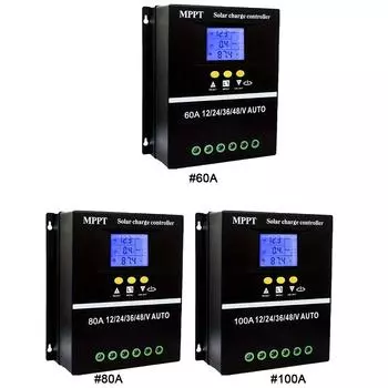 100A/80A/60A MPPT контроллер заряда солнечной батареи 12V/24V/36V/48V солнечная панель аккумулятор интеллектуальный регулятор регулятор солнечной панели