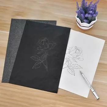 100Pcs/Bag Copy Paper Carbon A4 Transfer Paper 100Sheets Reusable Image Paper Tracing Pattern Copy Carbon Paper Graphite
