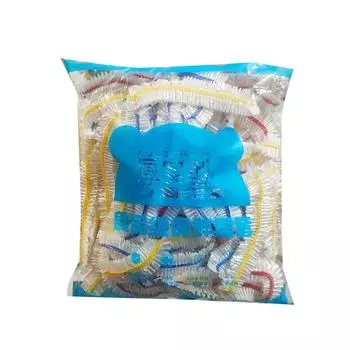 100PCS disposable PE food plastic wrap, elastic packaging, dish cover, shower head cover, household food grade kitchen supplies 100Pcs