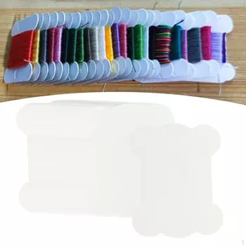 100Pcs Floss Bobbins Needlework Cross Stitch Thread Holder Organizer белый