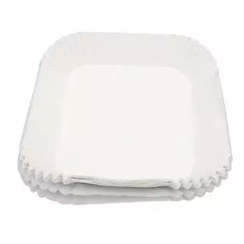 100Pcs Fryer Disposable Non Stick Paper Liner Oil Proof Waterproof Square Fryer Oil Paper for белый