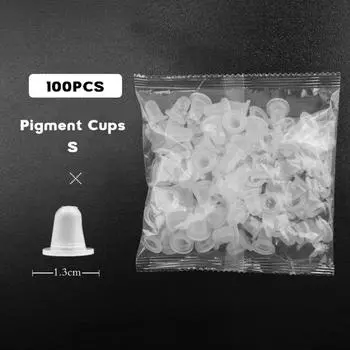 100PCS Microblading Tattoo Ink Cups Disposable Tattoo Pigment Holder Container Tattoo Accessories S