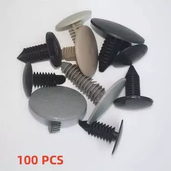 100Pcs Mixed Car Bumper Clips Plastic Rivets Fastener Hood Push Retainers