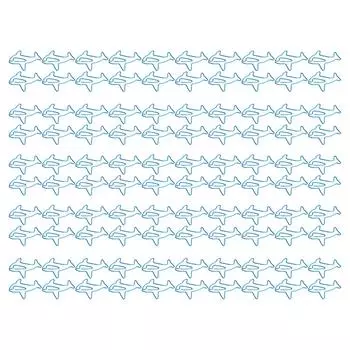 100Pcs Paper Clips Unique Dolphin Shape Lightweight Portable Electroplating Process Metal Paperclip