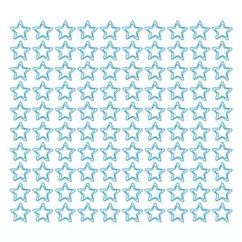 100pcs Star Shape Paper Clips Plating Process Rustproof Practical Metallic Paper Clips for Office