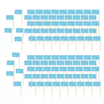 100Pcs Toothpicks Flags Cake Toppers Picks Double Sided,Cocktail Sticks Flag,for Party Supplies