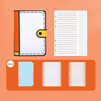 100Sheets PU Leather Notebook A6 Writing Notepad Fashion Accounting Book Sketchbook