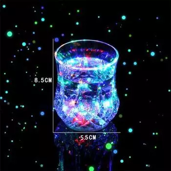 101-200 мл светодиодная светящаяся чашка, чашка с ананасом, жидкая индукционная чашка для воды, красочное изменение цвета, автоматическое мигающее стекло, стакан для пива, стакан для виски, Christma