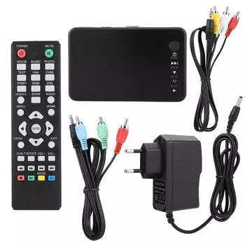 1080P 4K Mini HDMI Media или Видео Рекламный Плеер Жесткий Диск Плеер EU Plug чёрный