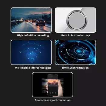 1080P DVR Dash Cam Mini скрытый 1-дюймовый TFT-экран Мобильное WiFi-приложение Автомобильный WDR-видеорегистратор Ночное видение NONE