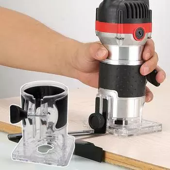 108 мм Прозрачная основа для кромкообрезной машины для электрической DIY-основы для круглой долбежной машины O8E9 Transparent/Black-108mm