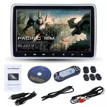 10,1-дюймовый монитор в подголовнике автомобиля, DVD-видеоплеер 10