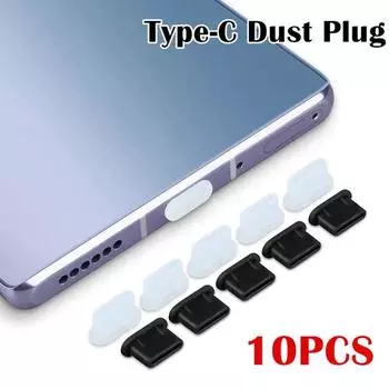 10/1 шт. Защитная силиконовая заглушка Type-C для USB-порта зарядки, пылезащитная крышка для Samsung Huawei Xiaomi iPhone Dustplug
