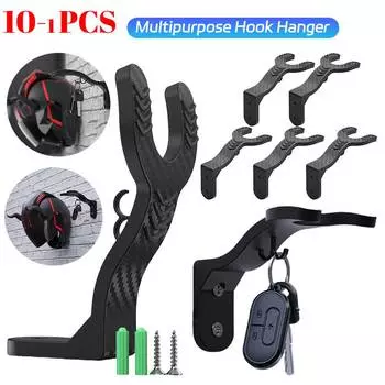 10-1PCS Motorcycle Helmet Hook Racks Multipurpose Hook Hanger Home Luggage Jacket Holder Kitchen Cabinet Shelf Wall Mount Hooks