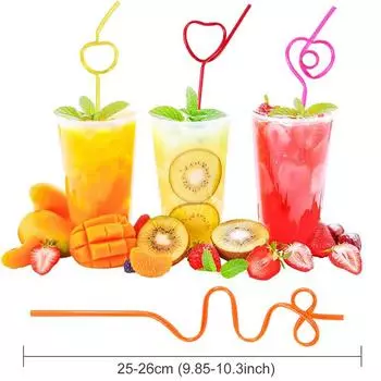 10/20pcs Creative Drinking Straws Plastic Unique Drink Tube Kids Birthday Party Supplies Novelty Toy Gift Bar Wedding Decoration
