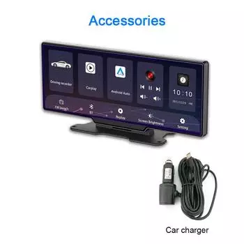 10.26 4K Для Carplay Автомобильное Зеркало Видеорегистратор для Приборной Панели Управление через Приложение США
