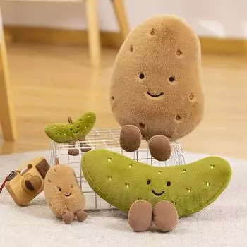 10/26 см имитация милой улыбки картофеля кислые огурцы куклы мягкие плюшевые растения забавная плюшевая игрушка для девочки подарок на день рождения домашний декор 10cm