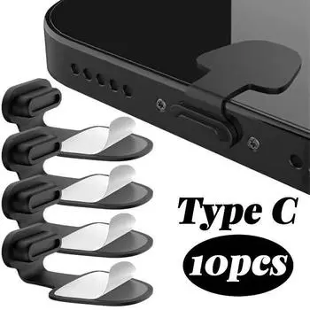 10-2 шт. Защитные заглушки USB C от пыли для порта зарядки типа C для iPhone 15 Pro Max 15plus Xiaomi Samsung, заглушки от пыли 2 PCS белый