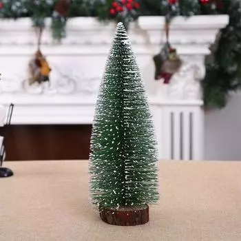 10-30CM Mini Christmas Trees Small Artificial Christmas Tree Ornament Cedar Pine Sisal Tabletop Merry Christmas Party Decoration 10cm зелёный