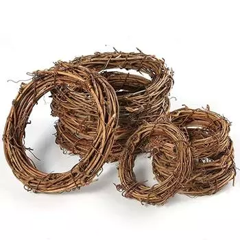 10-40 см DIY цветочный венок круглый натуральный ротанг кольцо рождественская гирлянда подвесной цветок поделка украшение свадебное украшение окна
