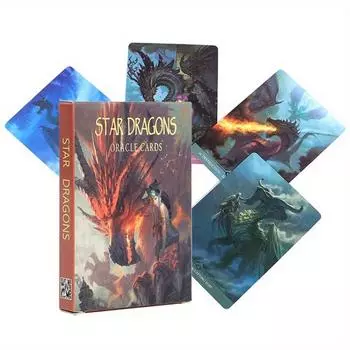 10,4*7,3 см Звездные драконы Oracle Card 33-карточная колода с электронным путеводителем, игра-гадалка