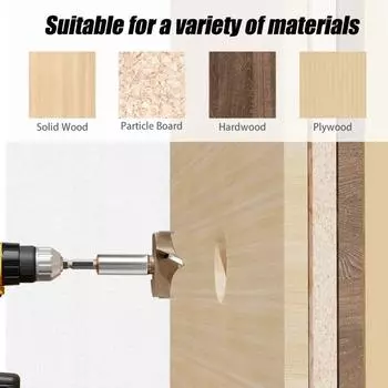 10-50mm Hinge Boring Bit Double Edge Opener Hole Opener Tool Expanding Drill Bit 1/4in Shank 20mm серебряный