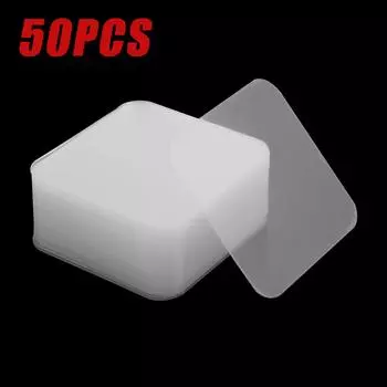 10/50Pcs Double Sided Stickers Tape Transparent Non-marking Strong Adhesion Tapes Easy To Cut High-adhesive Double Faced Tapes 10pcs