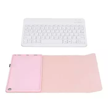10.6in Backlit Keyboard Case RGB Detachable Keyboard PU Leather Protective Cover for Tab M10 Plus розовый