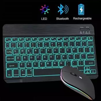 10-дюймовая клавиатура с подсветкой Bluetooth для IOS Android Windows, клавиатура с подсветкой для iPad, беспроводная клавиатура Teclado для планшета Samsung English Keyboard