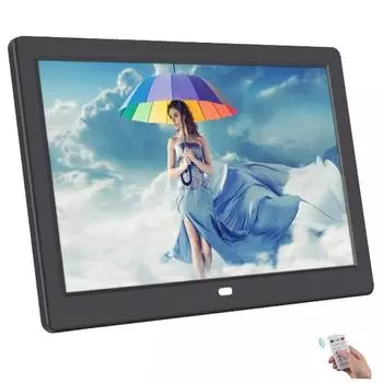 10-дюймовый экран со светодиодной подсветкой HD 1280*800, цифровая фоторамка, электронный альбом, изображение, музыка, фильм, полная функция EU plug чёрный
