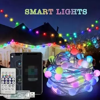 10 м светодиодные гирлянды RGB Bluetooth пульт дистанционного управления приложением гирлянда мечта музыка синхронизация лампа для домашней вечеринки рождественское освещение декор