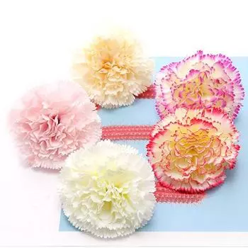 10 Pcs Artificial Carnation Flowers Handmade Faux Silk Flowers Fake Carnation Blooms шампанского
