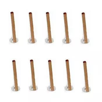 10 Pcs Circular Tube Shape Candlewick Cross Shaped Candle Accessories Aromatherapy Core Living Room 0.6X9cm-Circular tube