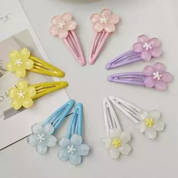 10 Pcs Weet And Transparent Cherry Blossom Hair Clips For Women Hair Accessories Bangs And Side Clips Suitable For Daily Use
