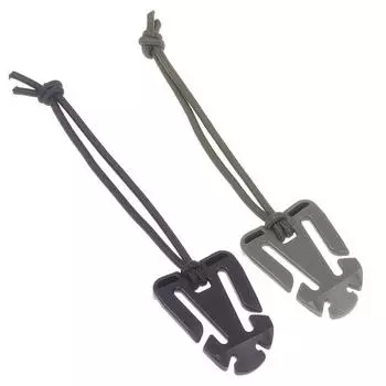 10 Pieces Attachment Clips Elastic Strap Gear For Outdoor Hydration Tube Backpack Management чёрный