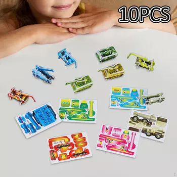 10 шт. 3D-пазлы с героями мультфильмов, игрушки Монтессори, развивающие когнитивные способности, образовательные для