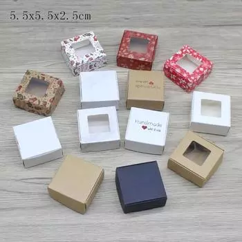 10 шт. 5,5*5,5*2,5 см DIY подарочная упаковочная коробка ручной работы оптовая продажа крафт-бумага коробка веселых рождественских подарков конфеты faovrs упаковочная коробка