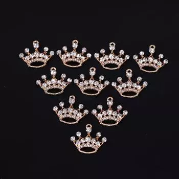 10 шт./компл. сплава маленькие короны подвески кулон Diy Craft ювелирные изделия Изготовление серебряный