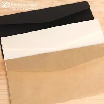 (10 шт./лот) 11*22 см крафт-конверты европейские классические ретро бумажные конверты пустые конверты