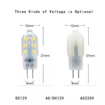 10 шт. мини-светодиодные лампочки G4 12 В 220 В 3 Вт 2835 SMD прожекторная лампа для украшения домашней люстры заменяют галогенное освещение 20 Вт DC 12V&Warm White 3000K