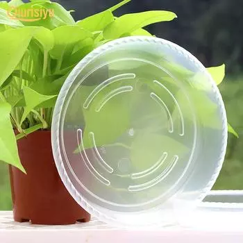10 шт. пластиковые поддоны для капель для цветочных горшков 13cm x 13cm x 2.5cm чистый