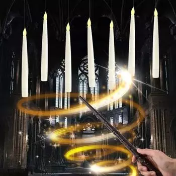 10 шт. плавающие свечи с палочкой дистанционного управления магические подвесные беспламенные свечи светодиодные мерцающие