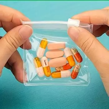 10 шт., портативные пакеты для таблеток, прозрачные кольца, держатель для хранения, сумка для ювелирных изделий, мешочек для таблеток, мелкие предметы