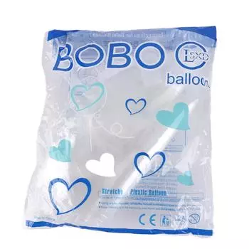 10 шт. шаров Bobo с широким горлом многоразовые экологически чистые прозрачные для свадьбы дня рождения