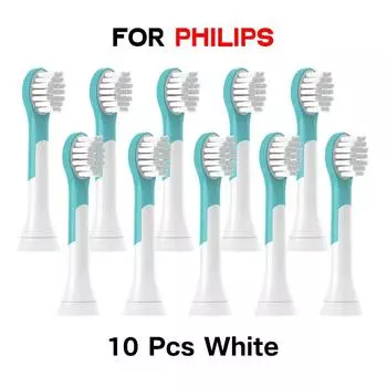 10 шт. сменная электрическая детская зубная щетка для серии Philixs Sonicare Kids HX3/HX6/HX8/HX9