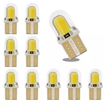 10 шт. T10 100LM COB 4SMD светодиодная лампа ширины автомобиля лампа для чтения номерного знака