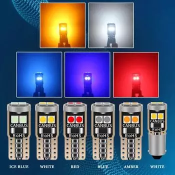 10 шт. T10 W5W 3030 6smd супер яркие светодиодные автомобильные парковочные огни WY5W автоматические клиновидные поворотные лампы Canbus без ошибок зелёный
